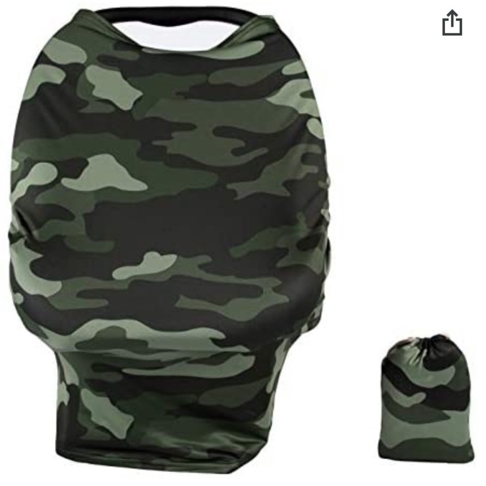 Car Seat Cover for Babies Silky with Matching Storage Bag, Camouflage